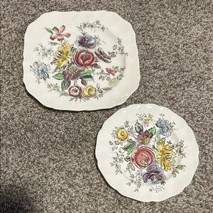 Floral Porcelain Dinnerware Plates